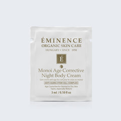 Eminence Organics Monoi Age Corrective Night Body Cream Card Sample