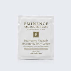 Eminence Organics Strawberry Rhubarb Hyaluronic Body Lotion Card Sample