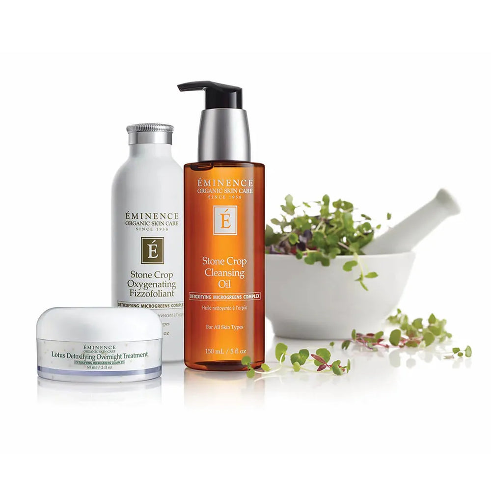  Eminence Organics Stone Crop Products with Microgreens