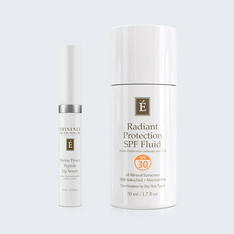 Radiant Protection SPF Fluid  + Marine Flower Peptide Lip Serum Bundle