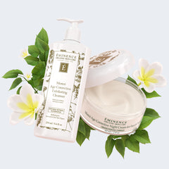 Eminence Monoi Age Corrective Exfoliating Cleanser + Night Cream for Face & Neck Bundle