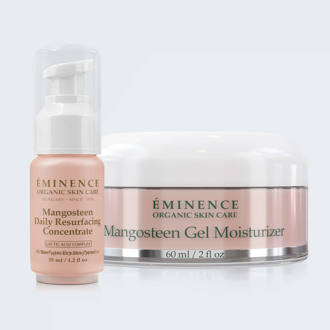 Eminence Organics Mangosteen Daily Resurfacing Concentrate + Gel Moisturizer Bundle