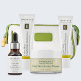Eminence Calm Skin Starter Set on light blue background