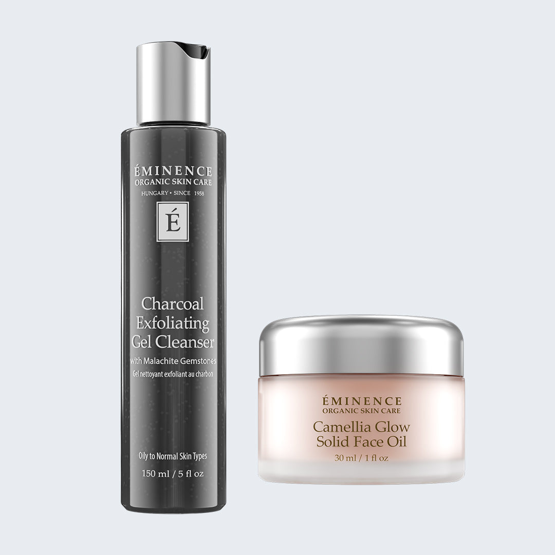 Charcoal Gel Cleanser + Camellia Glow Solid Oil Bundle
