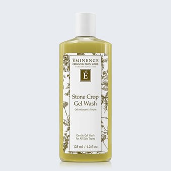 Eminence Organics Stone Crop Gel Wash on light blue background