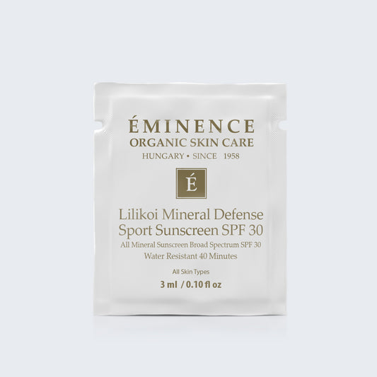 Eminence Organics Lilikoi Mineral Defense Sport Sunscreen SPF 30 Card Sample