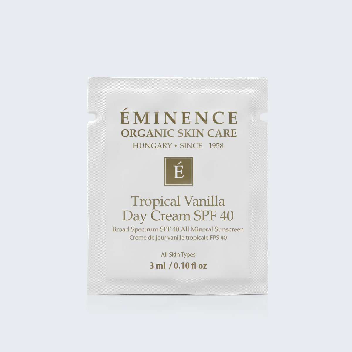 Eminence Organics Tropical Vanilla Day Cream SPF 40 Card Sample